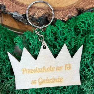 Brelok w kształcie korony dowolnym grawerwm