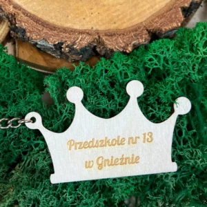 Brelok w kształcie korony dowolnym grawerwm