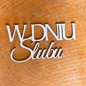 Scrapka „W Dniu Ślubu” wycięta z białej tektury
