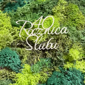 Napis 40 Rocznica Ślubu ze złotego lustra akrylowego