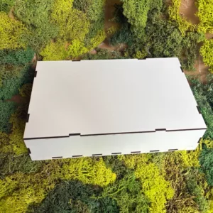 Pudełko prostokątne z HDF z wiekiem – zamknięte